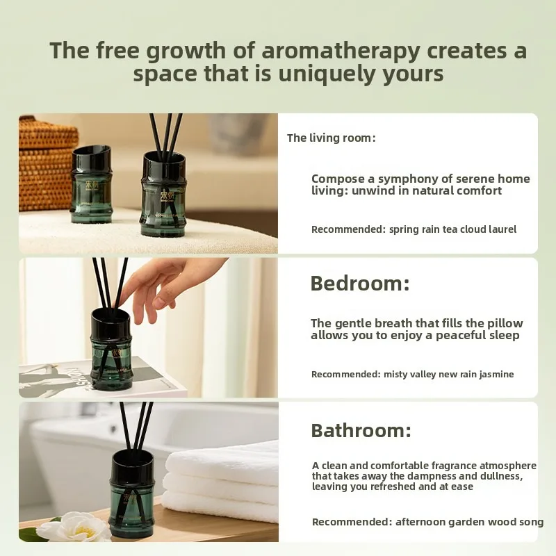 Song Dynasty Bamboo Aromatherapy Light Fragrance Essential Oil No Fire Mid-Autumn Festival Business Souvenir Rattan Aromatherapy