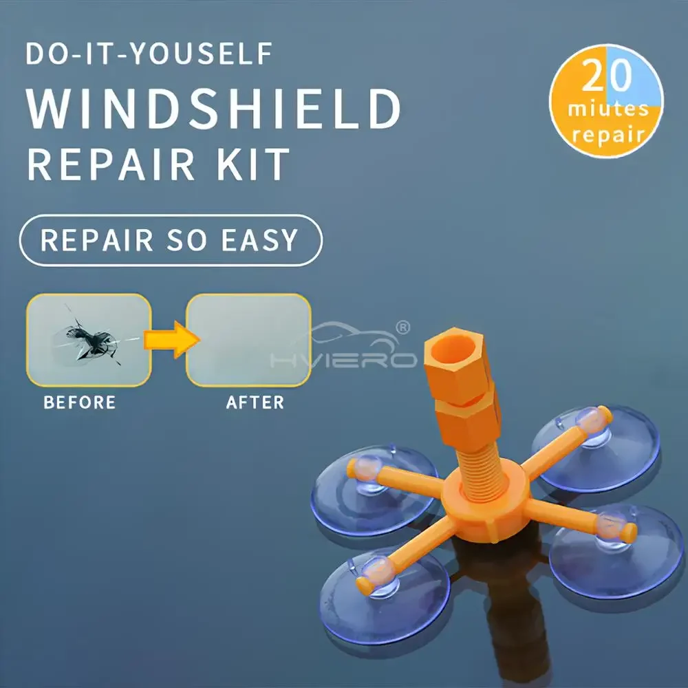 Kit de reparação de pára-brisas para carros Ferramenta pára-brisas Selador de resina Fix Quick Fix Vidro rachado Auto janela tela polimento DIY