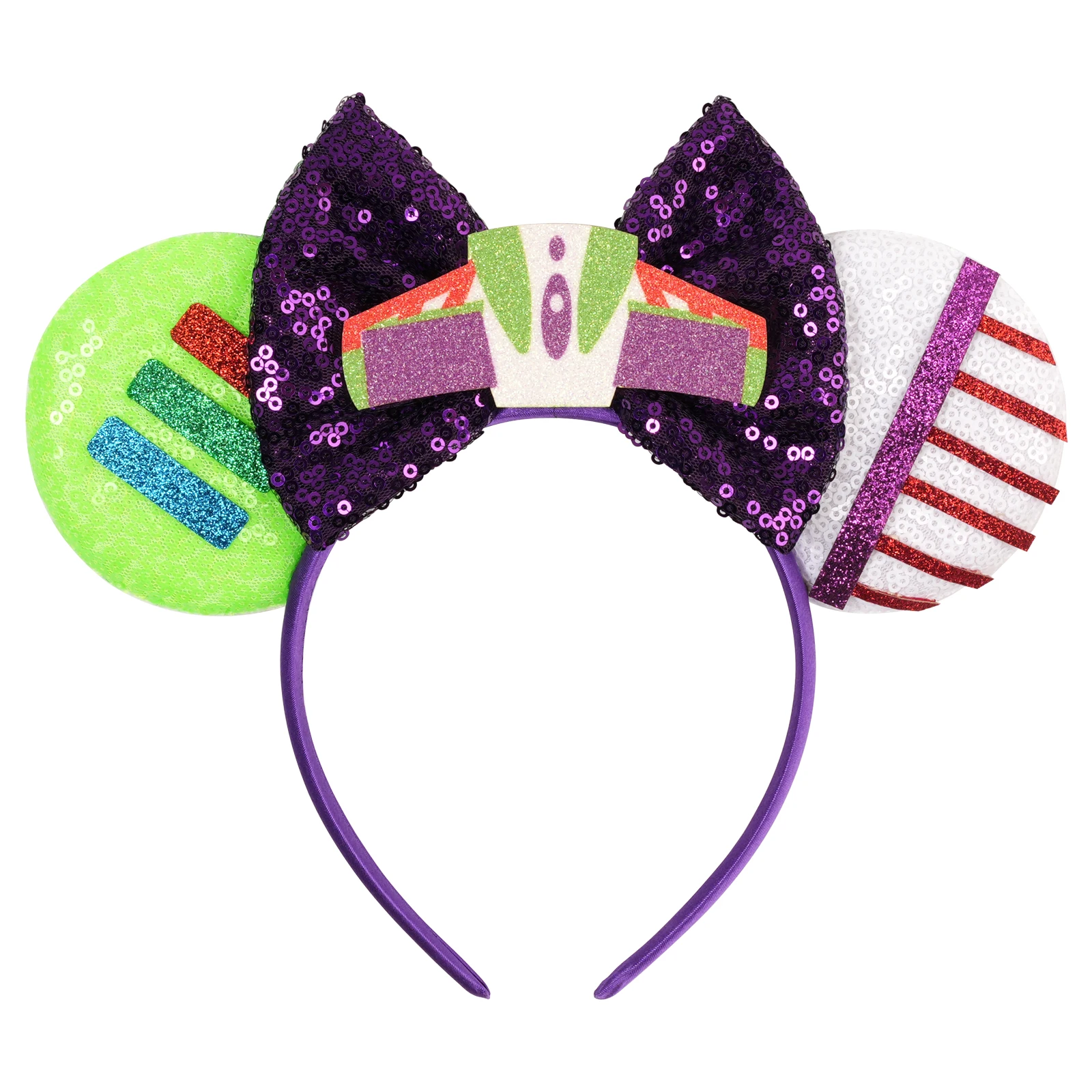 Mickey Mouse Stirnband Toy Story Haarschmuck Chameleon Girl Frauen Woody Buzz Lightyear Haarbänder Kinder Pailletten Schleife Kopfband