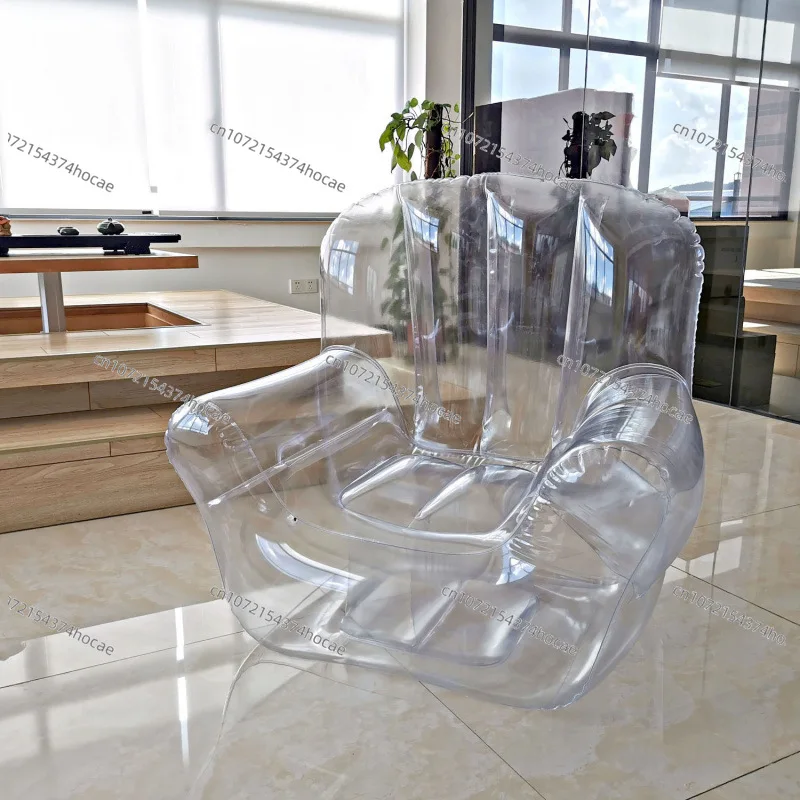 Sofá inflable transparente ins wind para celebridades de Internet, silla individual de arte europeo, accesorios de fotografía creativos