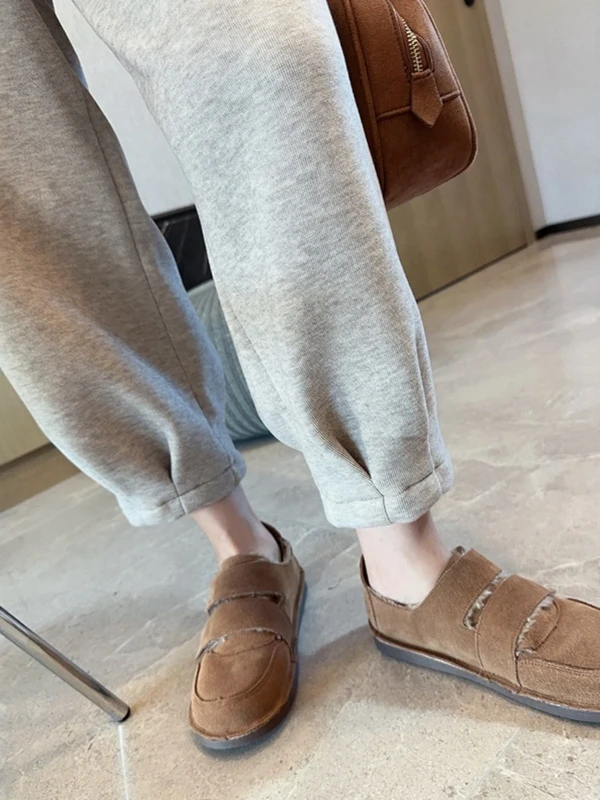 Trendy Fce gevoerde Thi casual afslankende joggingbroek met hoge taille en rechte pijpen voor grote maten dames woon-werkverkeer winterkleding