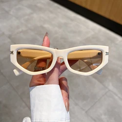 KAMMPT Vintage Cat Eye Sunglasses Men Women New in Fashion Irregular Gradient Eyewear Shades Luxury Brand Designer Sun Glasses