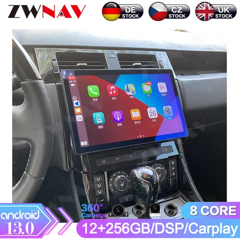 Автомагнитола 13,3 дюйма для Land Range Rover Sport L320 2005-2009, мультимедийный проигрыватель с Wi-Fi, навигацией, видео, Aidio, стерео, BT, CarPlay