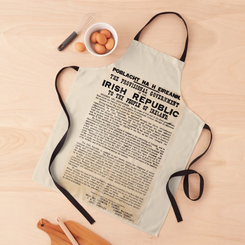 

Irish Proclamation of Independence (High Resolution) Apron Kitchen Special Accessories Salon barber men Apron