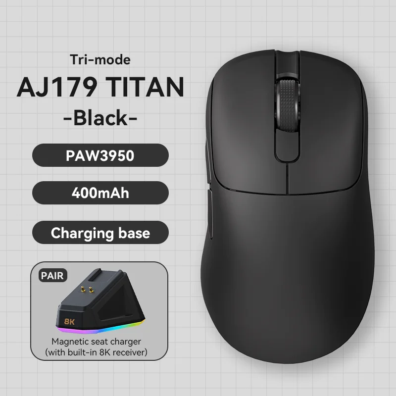 AJAZZ AJ179 APEX PAW3950 30000DPI 8Khz Wireless Gaming Mouse Right