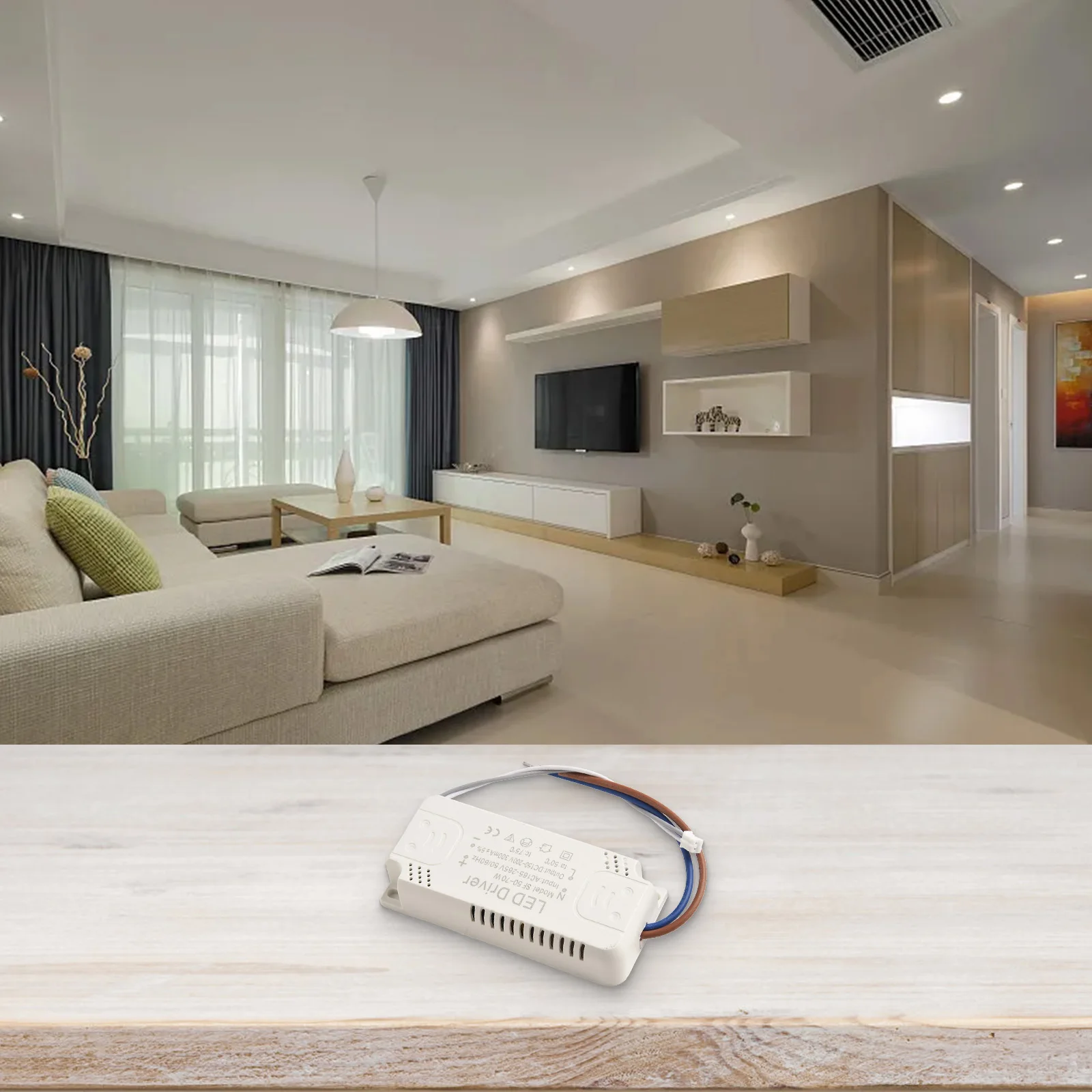 LED Driver 5070W Electronic Transformer for Panel and Ceiling Lights Reliable Power Supply with Dual Terminals