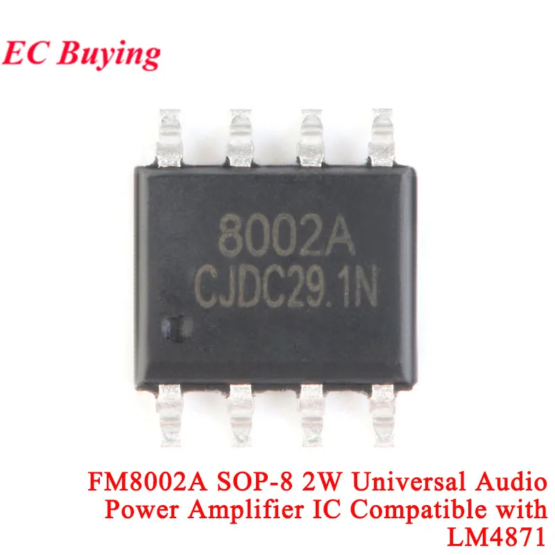 50Pcs/5pcs TC8002D 8002D SC8002B 8002B 3W FM8002E 8002E FM8002A 8002A SOP-8 2W Audio Power Amplifier IC Compatible with LM4871