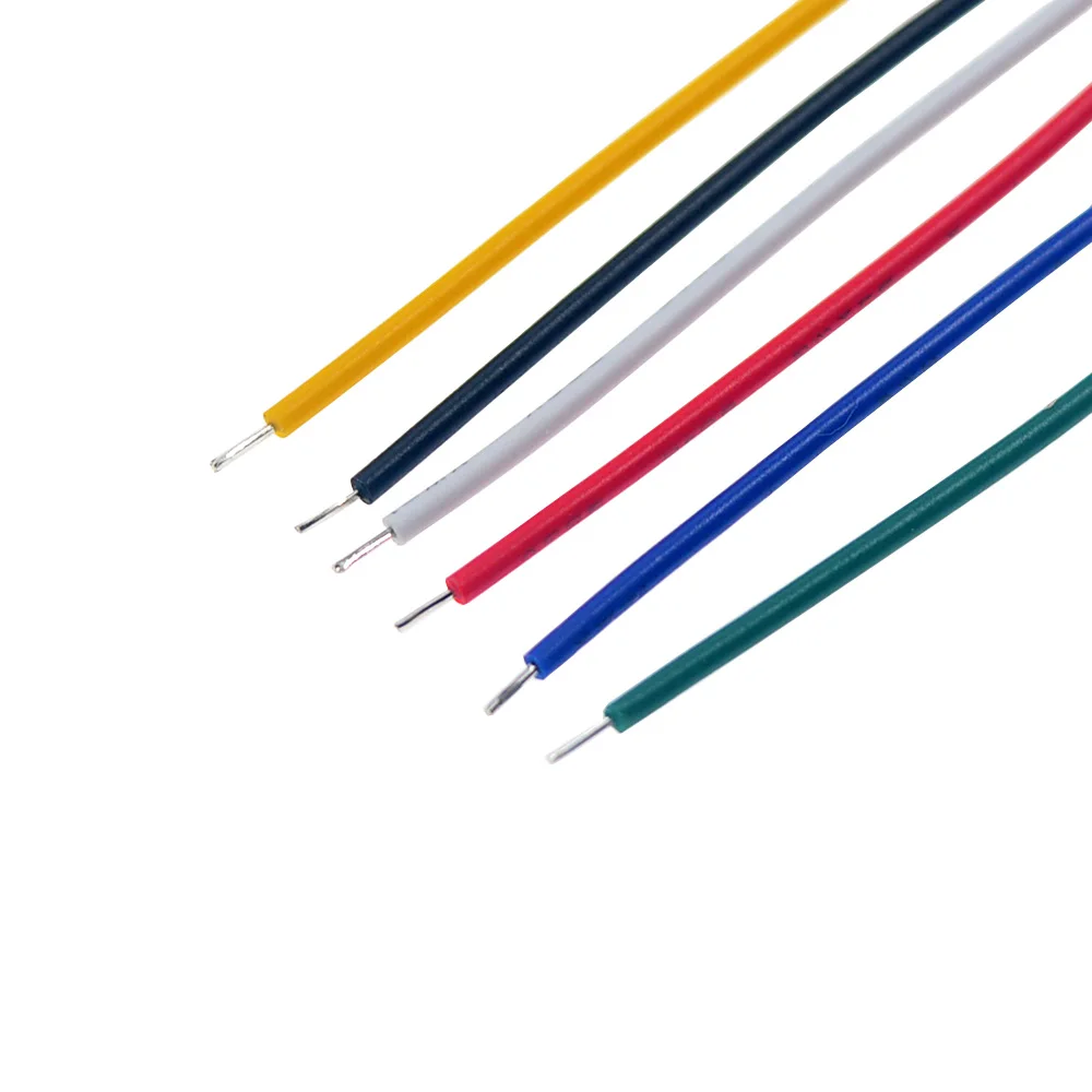 130Pcs 24AWG Breadboard Jumper Wire Cable Kit Tin-Plated PCB Solder Cable Flexible PVC Electronic Wire 5cm 8cm 10cm 6 Colors