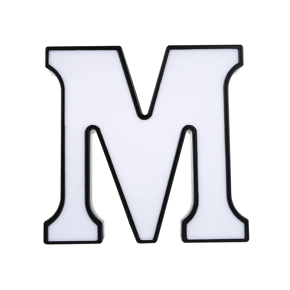 

Creative LED Alphabet Letter M Neon Lamp Romantic Wedding Party Bedroom Wall Hanging Night Light Energy-Saving Safe Decor