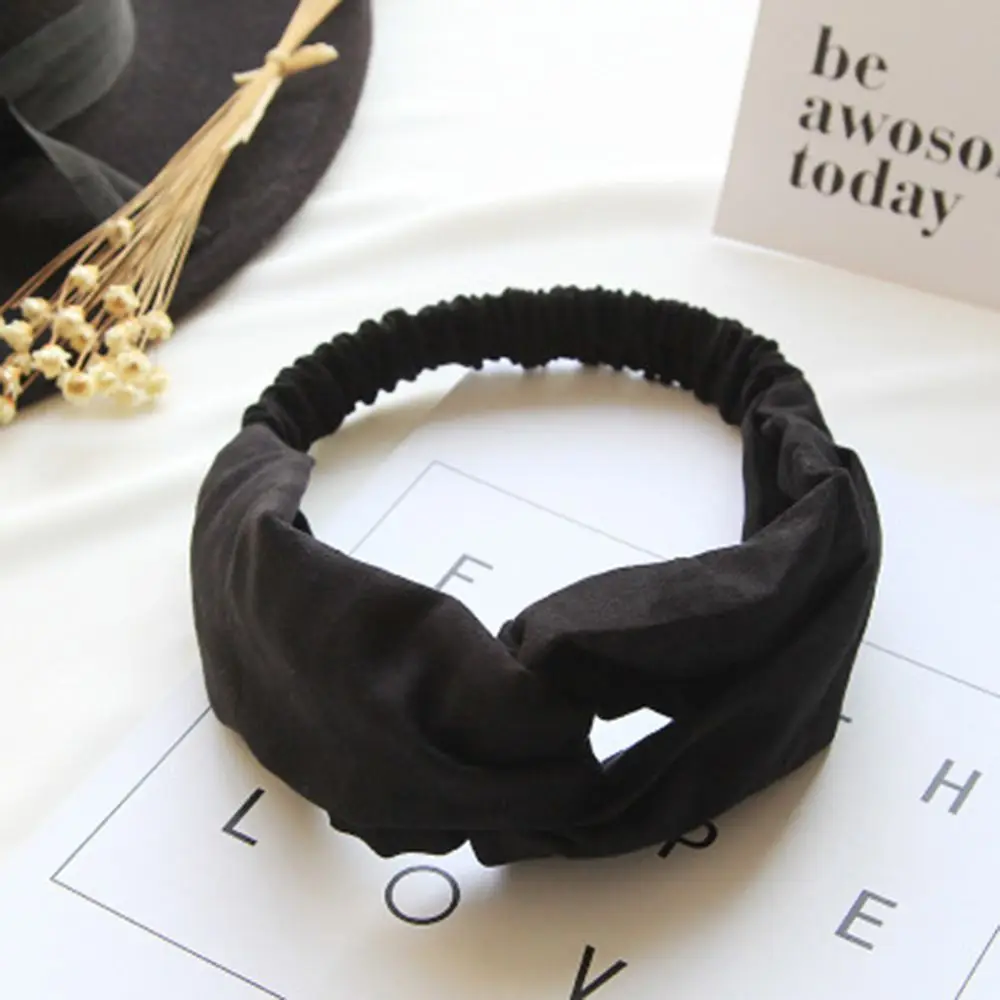 Lady Headdress Bow Headband Turban Elastic Headwear Head Wrap Women Hair Accessories Striped Hair Bands