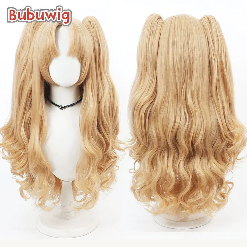 Bubuwig Synthetic Hair Ereshkigal Cosplay Wigs Fate FGO Ereshkigal 80cm Long Wavy Blonde Brown Ponytail Cos Wig Heat Resistant