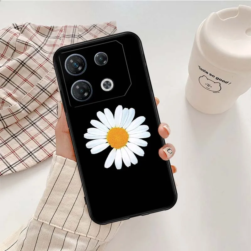 Skinlee-funda de lujo para Infinix GT20 Pro 5G, anillo de crisantemo, cubierta mate de silicona para Infinix GT10 Pro, carcasa trasera