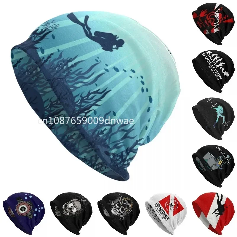 

Deep Sea Caveran Diver Bonnet Hat Knitted Hip Hop Unisex Adult Dive Explore Winter Warm Scuba Diving Skullies Beanies Cap