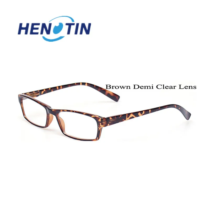 Henotin Fashion Sunglasses Reading Glasses Spring Hinge  Men and Women Large Rectangular Frame Reader