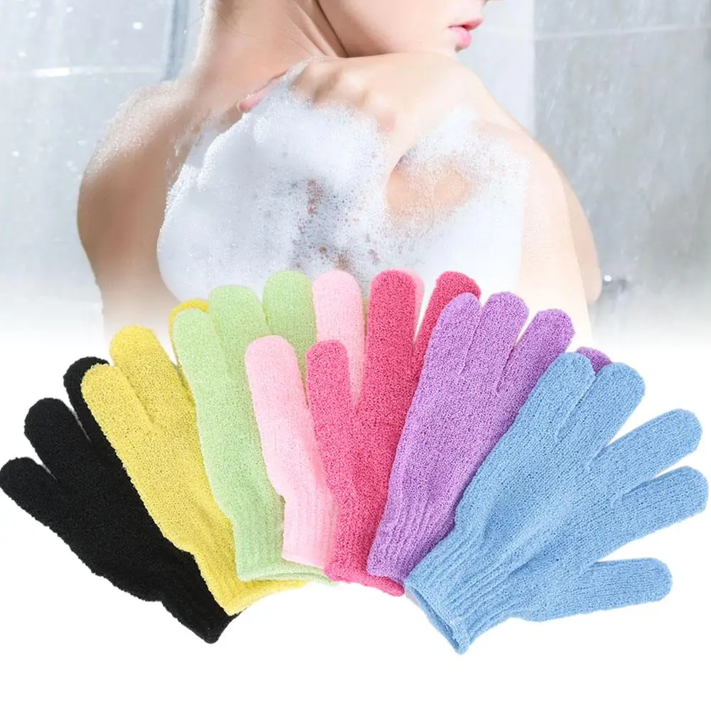 Guantes de baño exfoliantes de 7 piezas para limpieza profunda y masaje de Spa de la piel