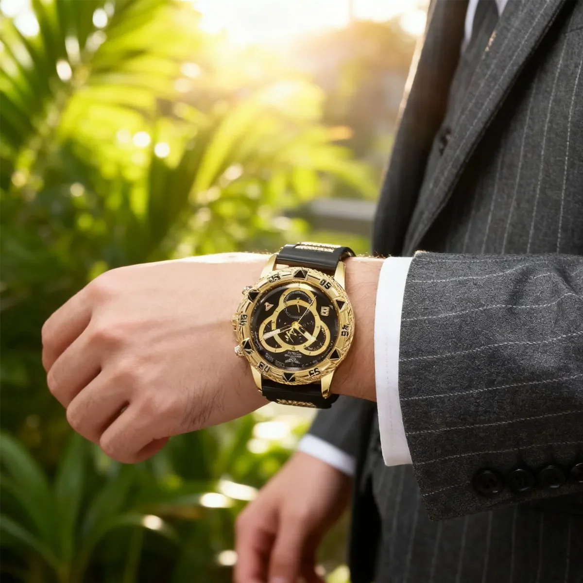 

1 шт. — Модные и повседневные мужские часы, индивидуальный стиль, трендовые кварцевые часы