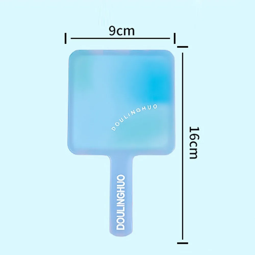 Espejo de mano para extensión de pestañas, espejo de tocador de mano, espejo de maquillaje cuadrado portátil, herramienta de maquillaje