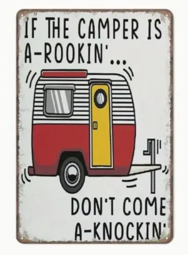 If The Is Rocking Dont Knock Aluminum Weatherproof Funny Sign p1238-Aluminum
