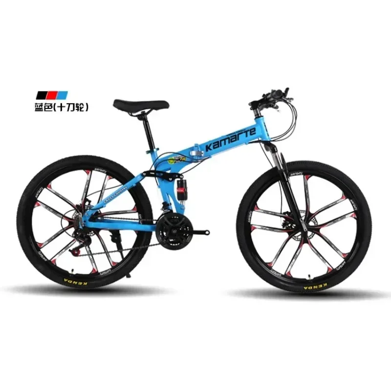 20 Inch Folding Bike 21/24/27 Speed Damping High-carbon Steel Mountain Bike Men And Women Students Bicycles