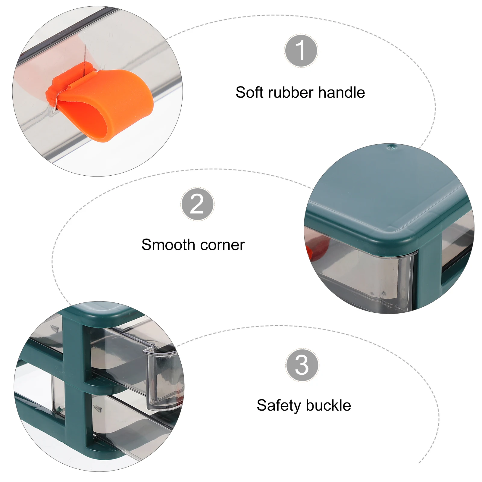 

1 pc Drawer Type Sundries Holder Multi-Storey Desktop Organizer Transparent Pp Storage Box For Office Study Room