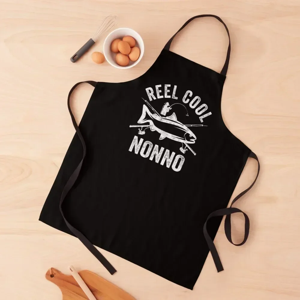 

Reel Cool Nonno Shirt Funny Fisherman Christmas Gift Apron For Nail Stylist nail tech supplies Chef Uniform Woman Apron
