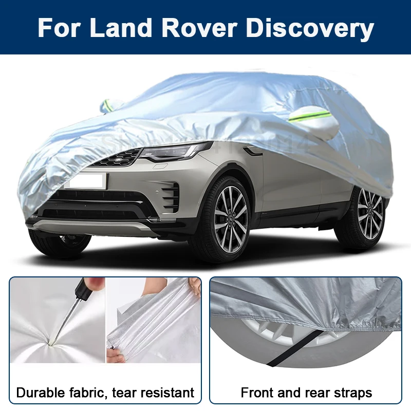 

Всепогодный чехол для автомобиля Land Rover Discovery с отражающими полосами, водонепроницаемый, снегозащитный, пылезащитный, с защитой от УФ-излучения, автозапчасти