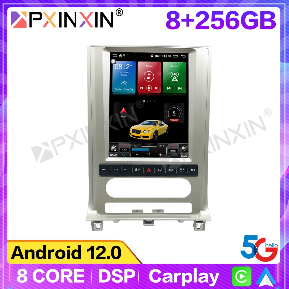 

6 + 128G Android 12 для Lincoln Navigator 2010-2013 автомобильный стерео Мультимедийный стерео плеер головное устройство аудио радио GPS навигация