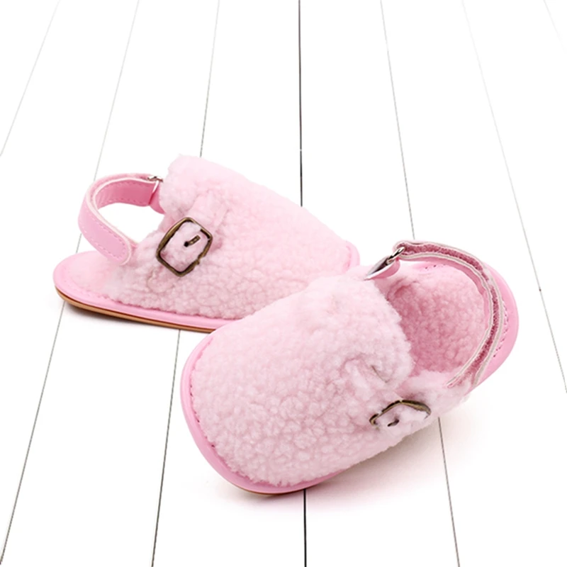 

YILEEGOO Infant Baby Girls Boys Winter Slippers Coral Fleece Anti-Slip Soft Sole Indoor Shoes Toddler Prewalker First Walkers