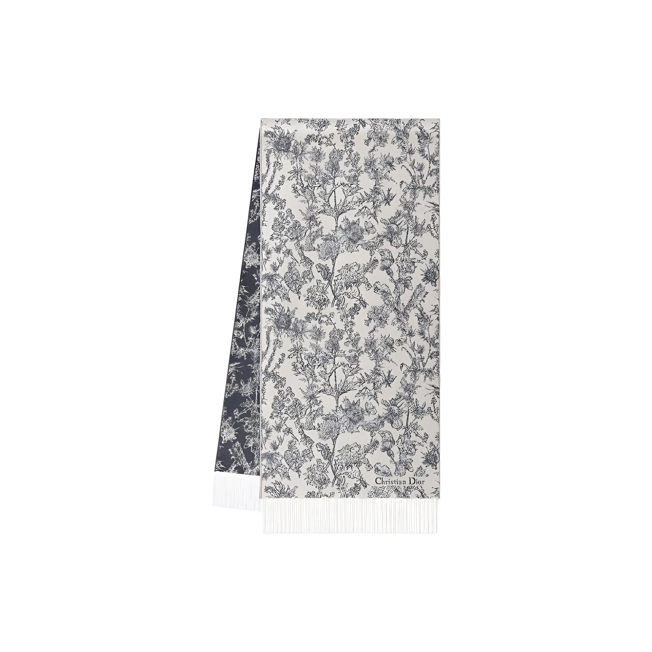 DIOR Cashmere Knit Scarves Women's Marine Blue 51CAR202I154_C540