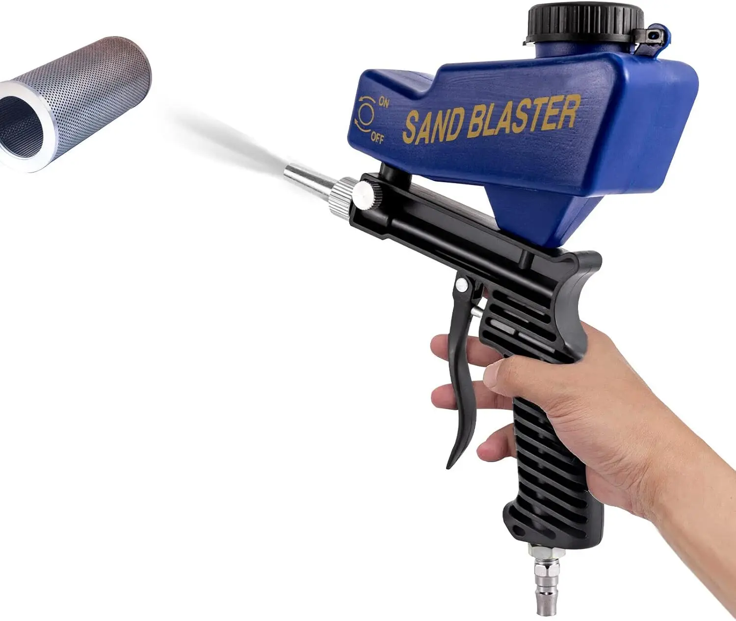 Sandblasting Gun, Portable Sand Blasting Device, Nozzle Diameter 6 mm, Handheld Small Sand Blasting Machine  for Vehicle