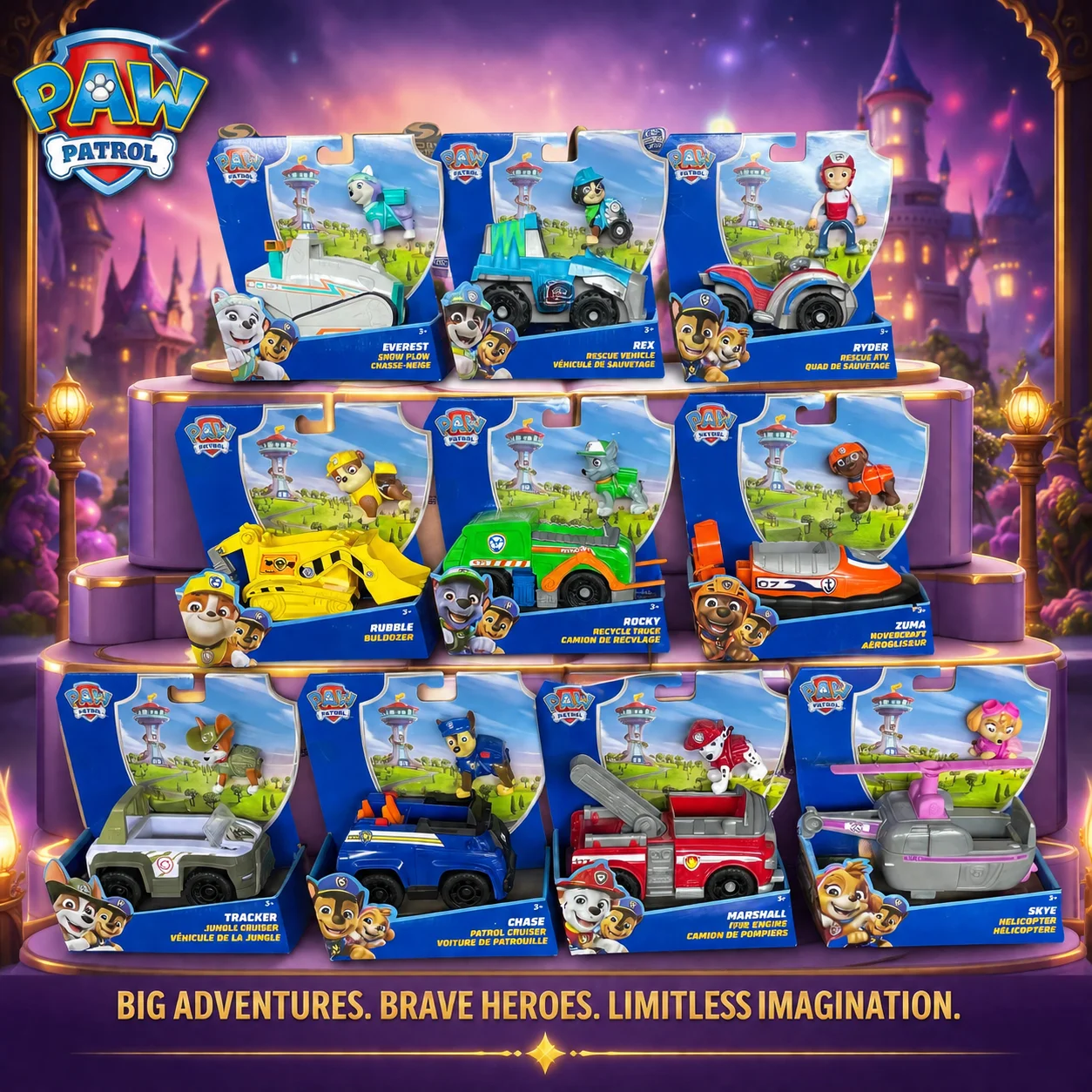 Paw Patrol 10kinds Action Figure Set Ryder Chase Skye Rocky Marshall Zuma Tracker Everest Rex Birthday Gift Toy