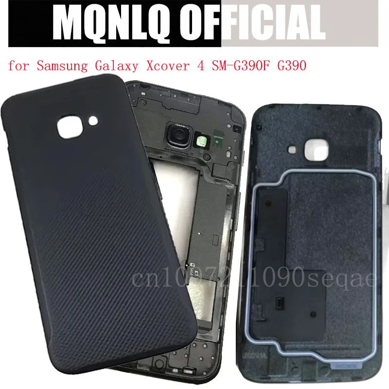 Carcasa Completa con Marco Central, Lente de Cámara y Tapa de Batería para Samsung Galaxy Xcover 4 SM-G390F G390, Tapa Trasera