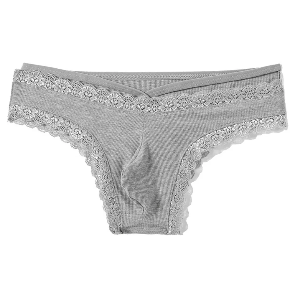 

Men Lace Rrim Sissy Gay Seamless Briefs Underwear Mid Waist Gay Sissy Bulge Pouch Japanese Thongs Sexy Lingerie Men's Panties