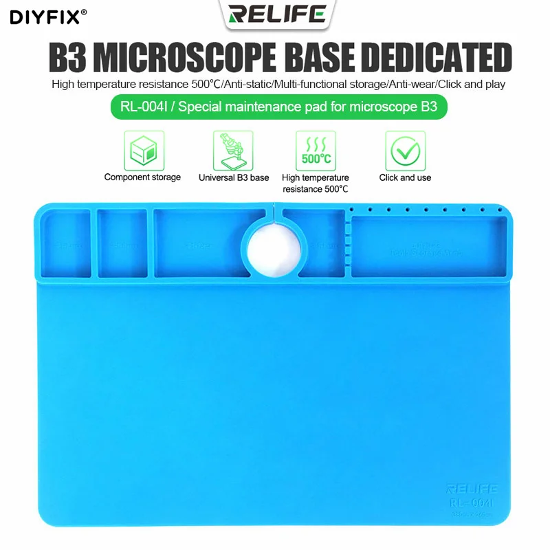 

Microscope B3 Base Desk Mat Heat Insulation Silicone Pad Maintenance Platform For Microscope BGA Soldering Repair Station Tool