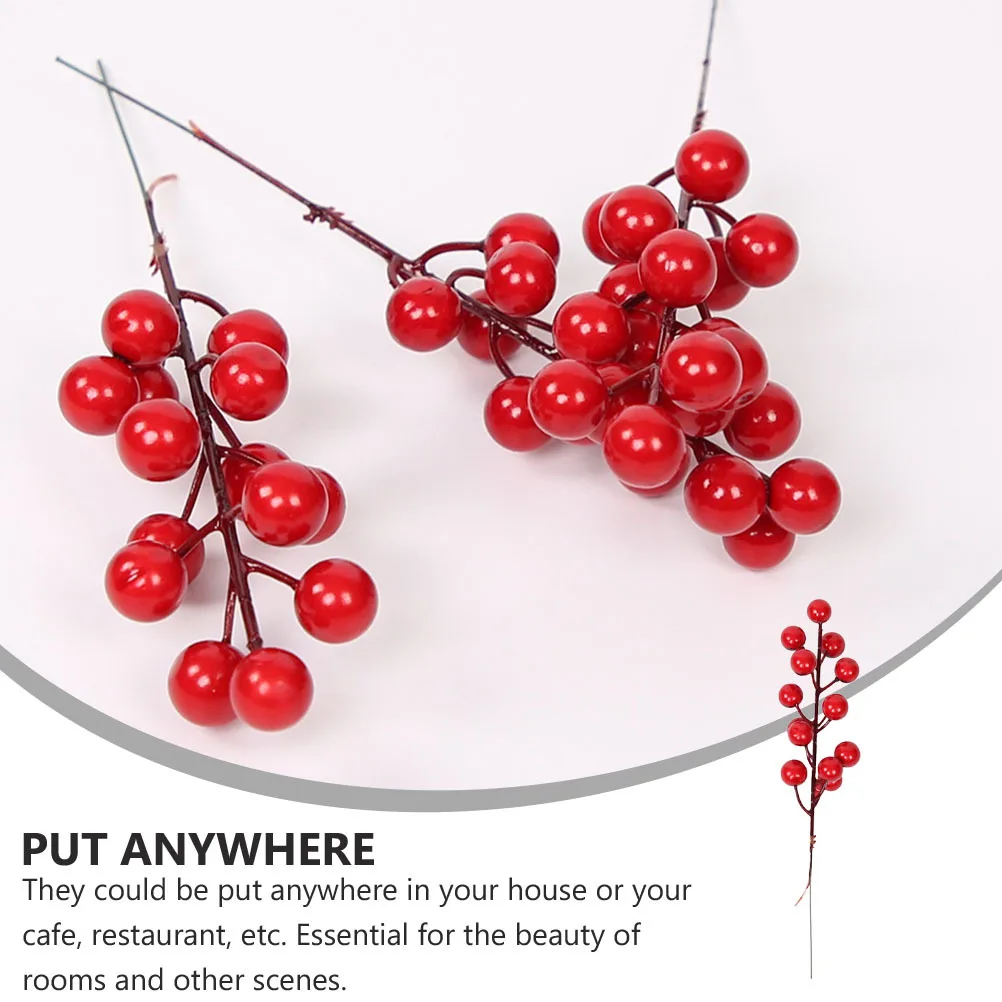 

10pcs Artificial Berry Stems For Home Decor Wedding Party Decoration Flower Arrangement Supplies Banquet Ornament