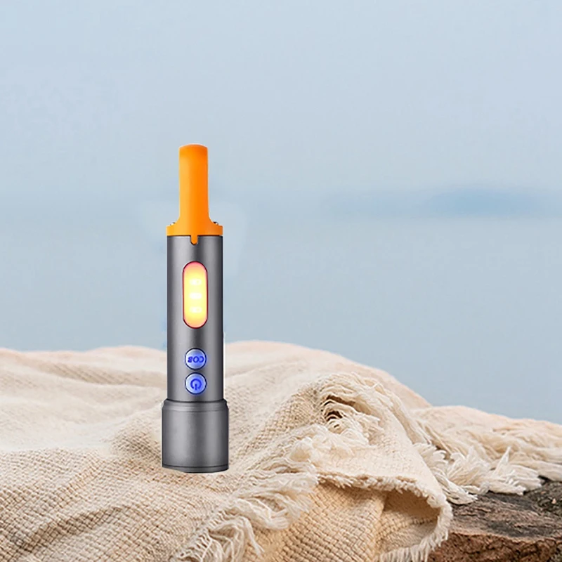 USB Rechargeable Flashlight Zoomable LED Flashlight With COB Side Light Floodlight Torch For Outdoor Easy Install Easy To Use
