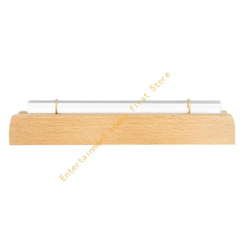Recording Sound Effects Glass Instrument with Beechwood Base, Cord-Secured Tube, and Wooden Mallet for Creative Music and Stage