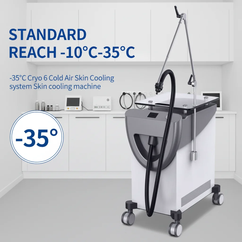 

Cold Air Skin Cooling Device Fast Cryogenic Low Noise Professional Beauty Cooling Equipment