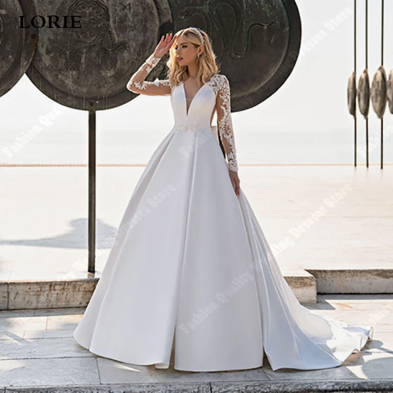 

Luxury Beauty A-Line Women Wedding Dresses Sexy Backless Tulle Bridal Princess Gowns Lace Floral Printing Vestido De Novias 2024