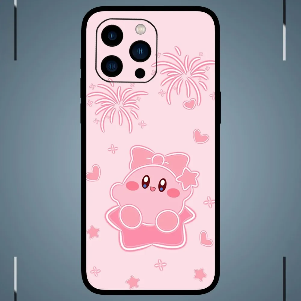 Милый чехол для телефона K-Kirby для iPhone 15, 14, 13, 12, 11 Pro Max mini XS XR X 8 Plus SE, чехол