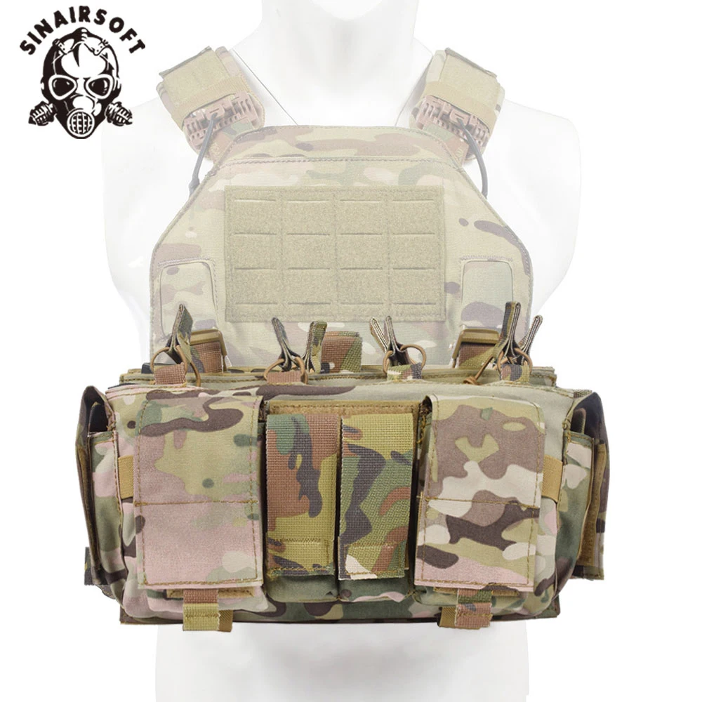ハンティングインサートポーチハンギングパネルエアソフトトレーニングハンティングタクティカルベストアクセサリーハンティングバッグを備えたmfスタイルのチェストリグ