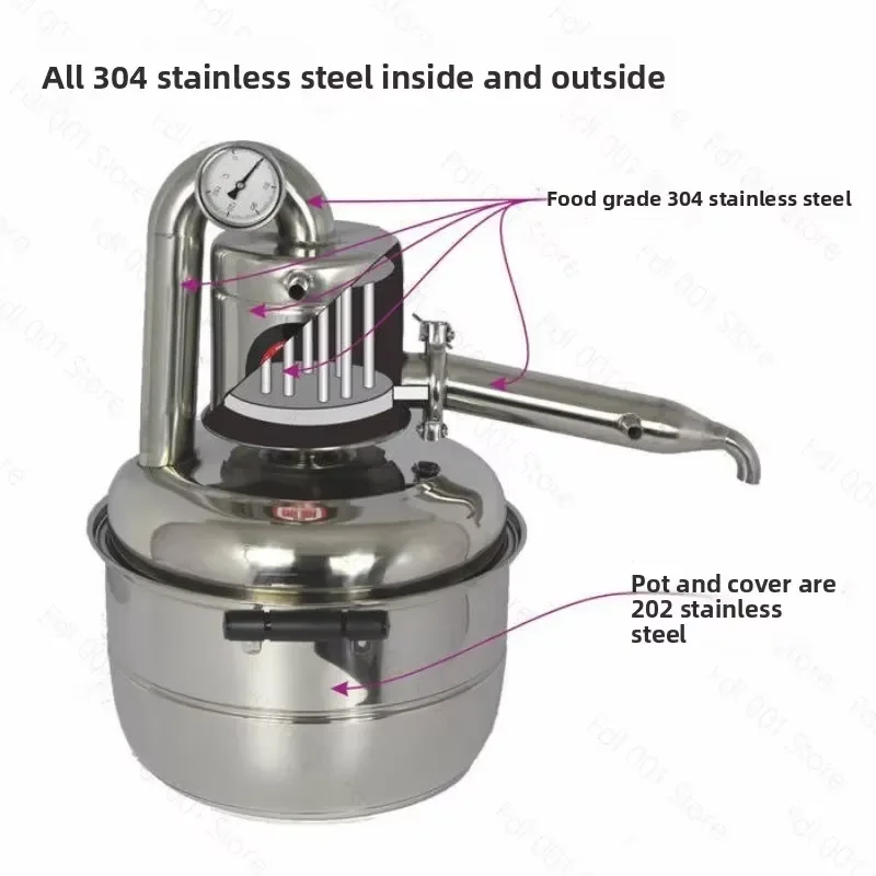 for 10L Stainless Steel Water Distiller Home Use Pure Steam Purification System Electric Boiler Kit Clean Drinking Maker