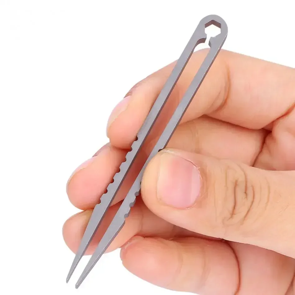 1PC Tragbare Titan Legierung Pinzette Outdoor Survival Camping Reise Mini Werkzeuge EDC Ausrüstung Outdoor-Tool Camping Liefert