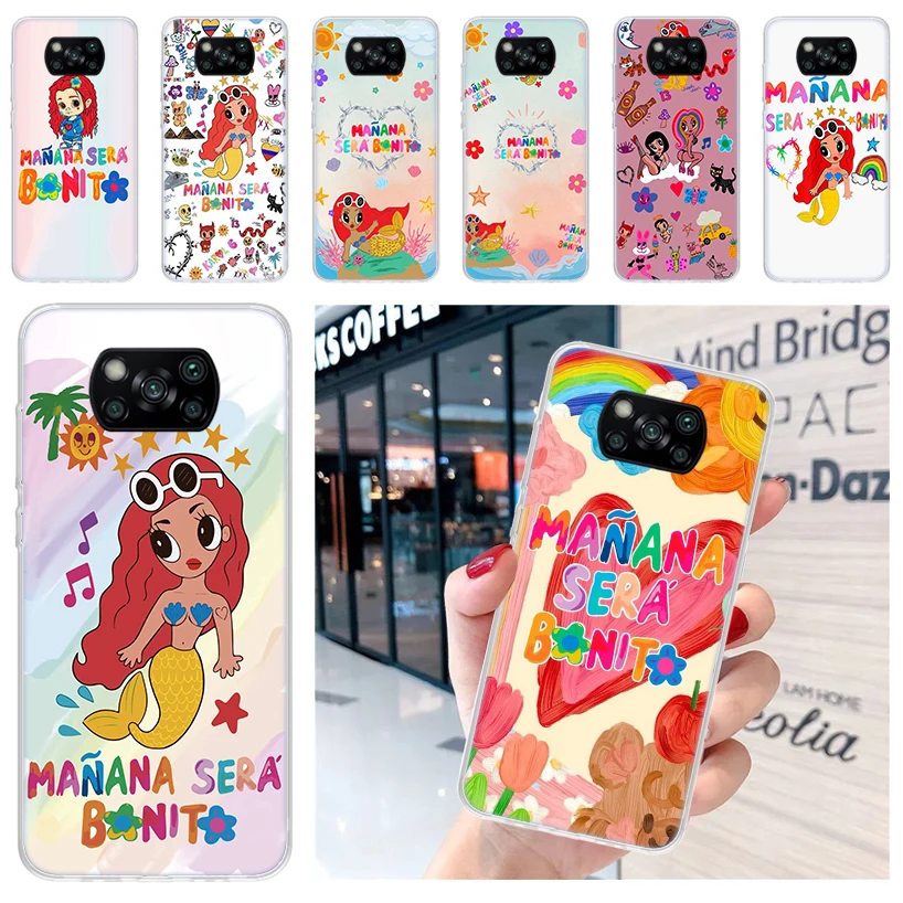 Karolg M-Manana Sera B-Bonito Soft Phone Case for Xiaomi Poco X6 X5 X4 Gt X3 Nfc F6 F5 Pro M5s M5 M4 M3 F4 F3 F2 F1 Capa Coque C