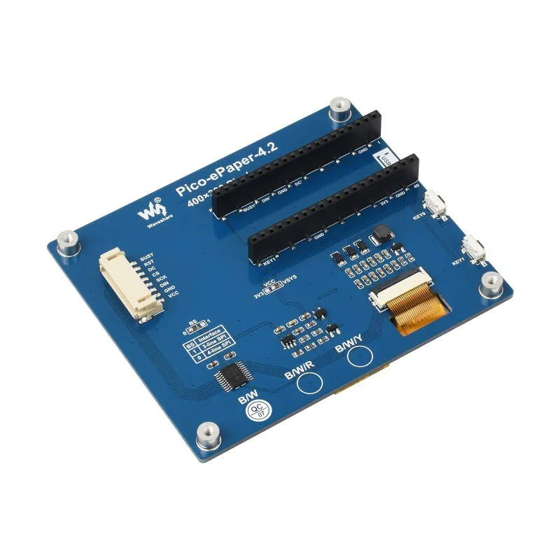 Módulo de pantalla de tinta electrónica de papel electrónico de 4,2 pulgadas para Raspberry Pi Pico, 400x300, negro/blanco, 4 Escala de grises, SPI