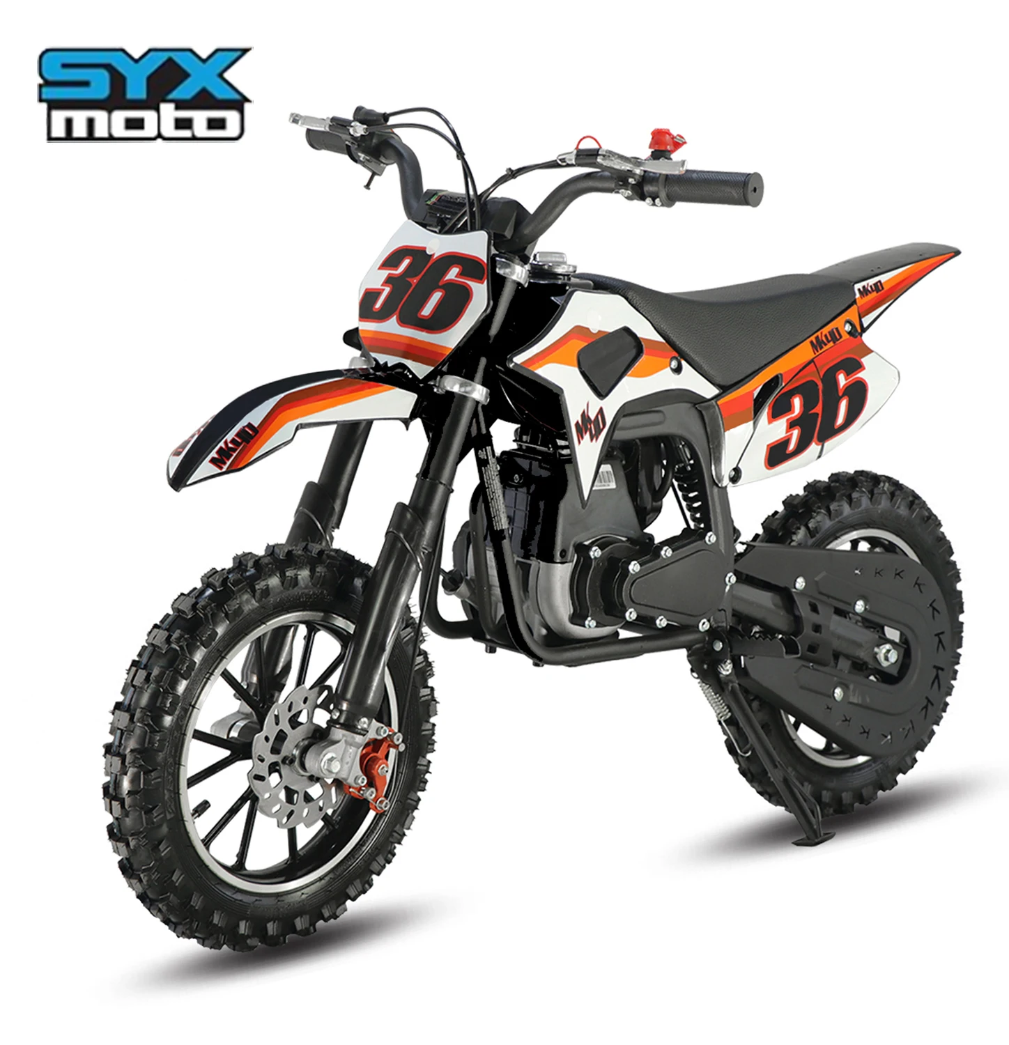 SYX MOTO 40cc 어린이를위한 먼지 자전거 4 스트로크 가스 구동 미니 구덩이 자전거 오프로드 오토바이 어린이를위한 선물 오토바이 먼지 자전거