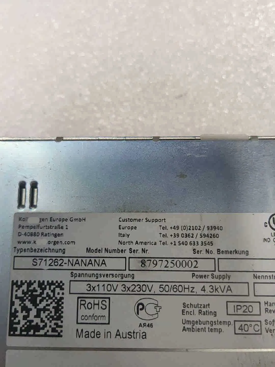 S71262-NANANA Сервопривод для Kollmorgen