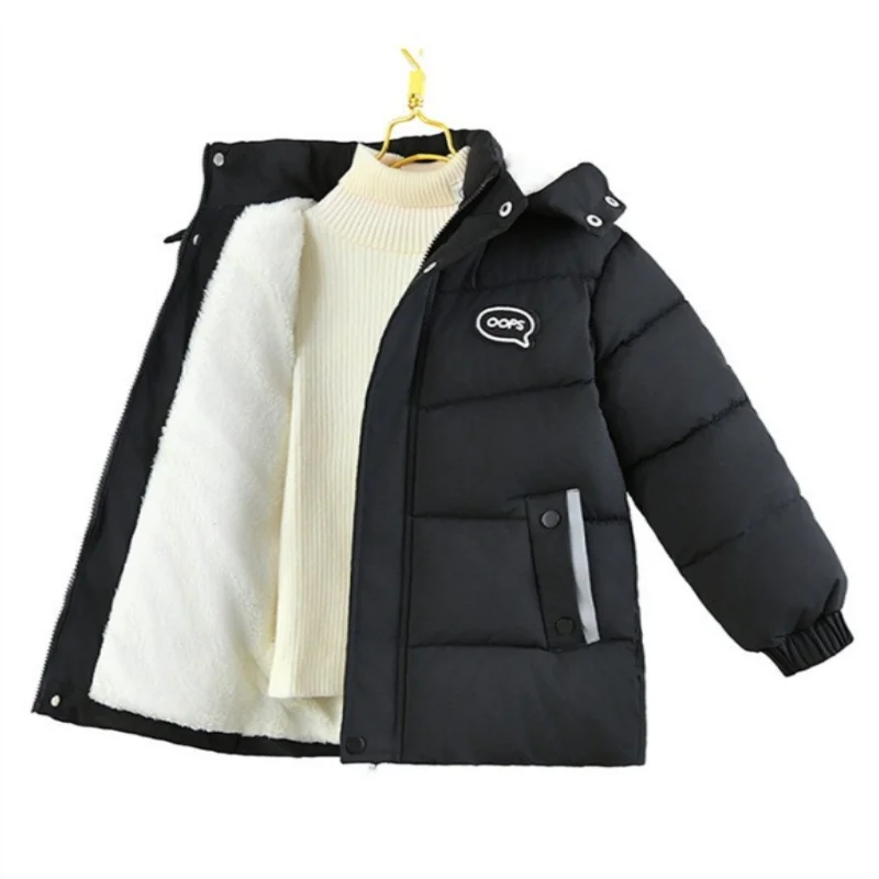 

Длинная верхняя одежда с капюшоном для мальчиков и девочек, стеганая парка для подростков, пальто, зимние утепленные куртки для больших детей, спортивная повседневная одежда, От 3 до 10 лет