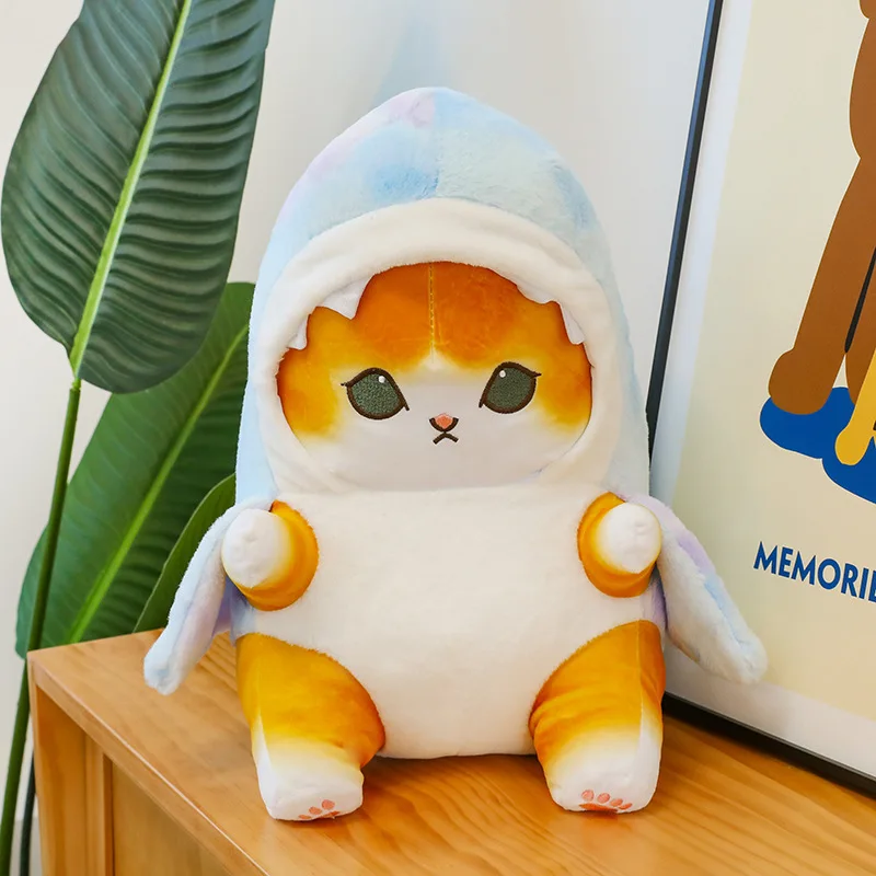 Kawaii Hai Katze Puppe Kinder Hai Plüschtier Kissen Kätzchen Cartoon Körperkissen Sofakissen Geburtstagsgeschenk für Männer und Frauen – Detail 3