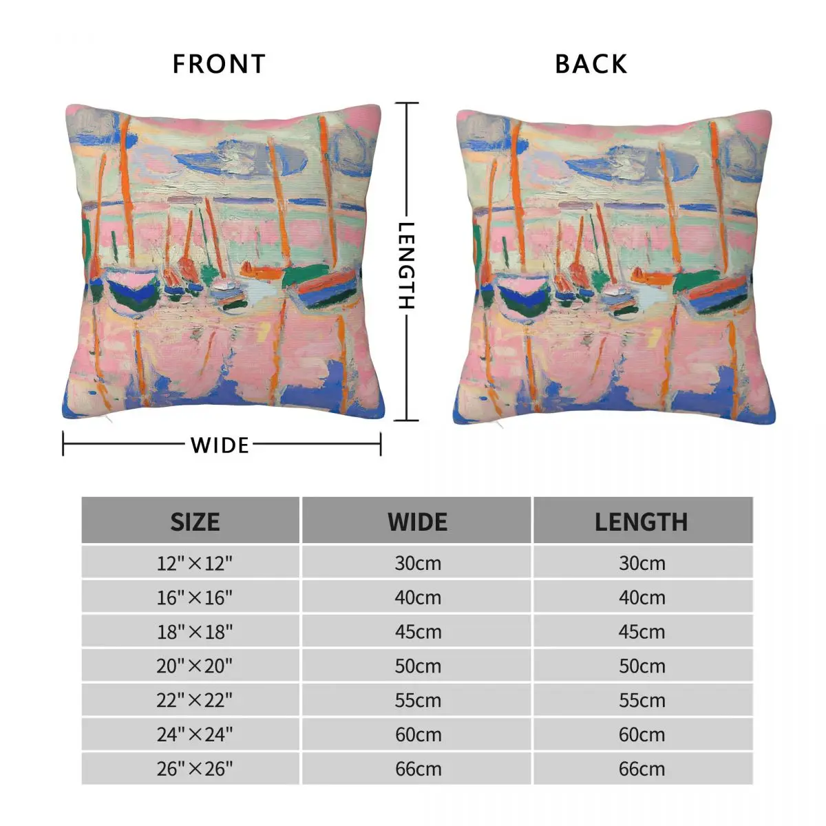 Henri Matisse Lake Pillowcase Polyester Linen Velvet Printed Zip Decorative Throw Pillow Case Car Cushion Cover 18